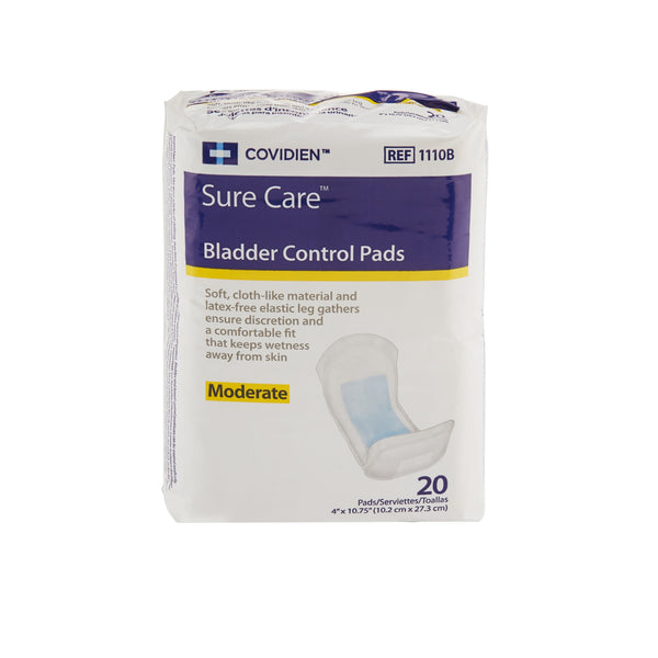 Sure Care™ Moderate Bladder Control Pad, 4 x 10¾ Inch