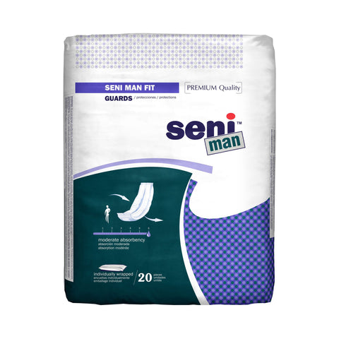 Seni® Man Moderate Absorbency Incontinence Liner, 15.7 Inch Length