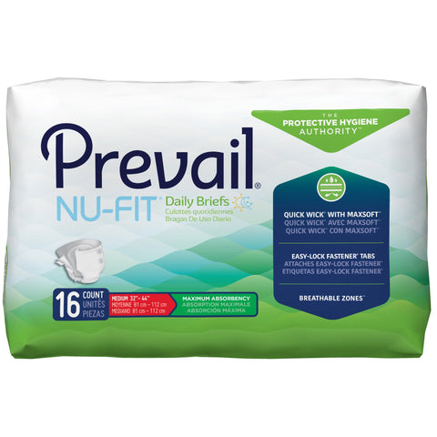 Prevail® Nu Fit® Maximum Incontinence Brief, Medium