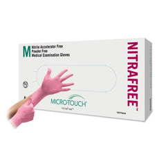 Ansell Micro Touch® NitraFree™ Nitrile Gloves, Pink