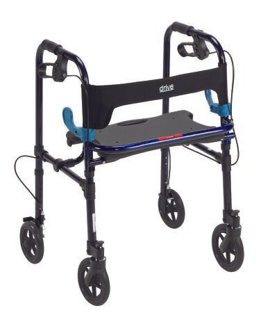 drive™ Clever Lite Adult 4 Wheel Rolling Walker, Blue