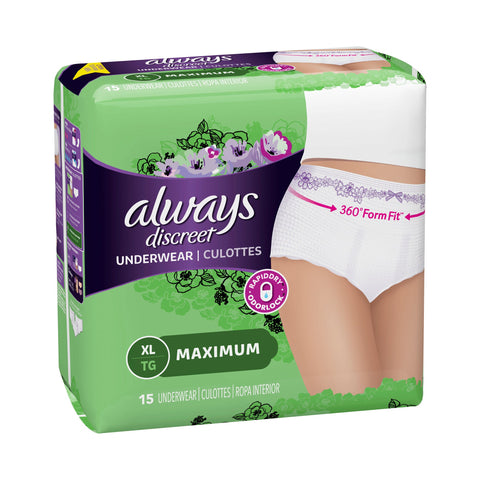 Always® Discreet Maximum Absorbent Underwear