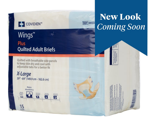 Wings™ Plus Quilted Heavy Absorbency Incontinence Brief