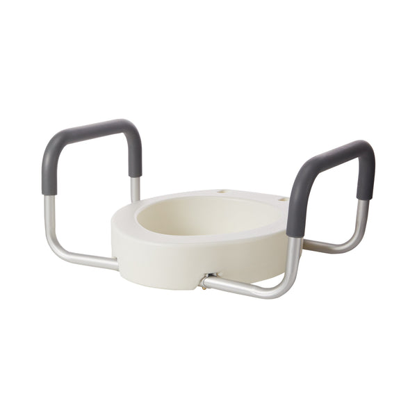 drive™ Premium Raised Toilet Seat with Removable Arms, White, 300 lbs. Capacity