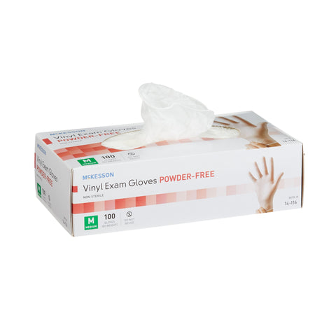 McKesson Vinyl Gloves, Medium, Clear