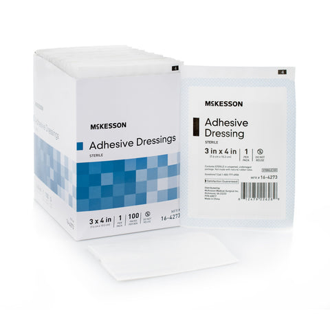 McKesson Adhesive Dressing, 3 x 4 Inch