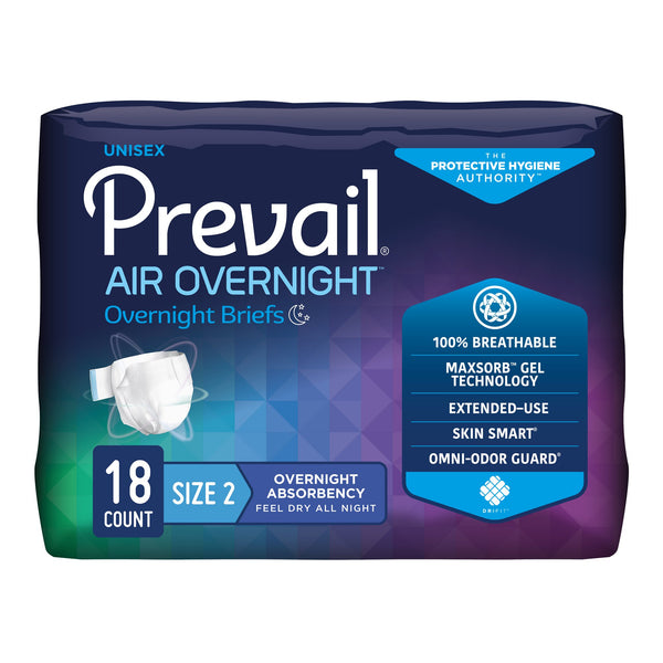 Prevail Air™ Overnight Incontinence Brief, Size 1