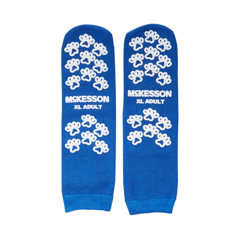 McKesson Terries™ Adult Slipper Socks, X Large, Royal Blue