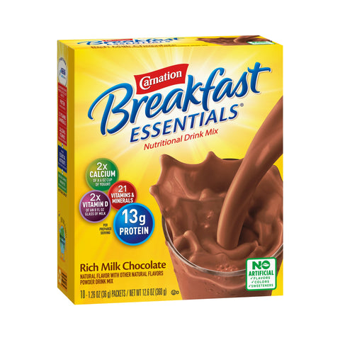 Carnation® Breakfast Essentials® Chocolate Oral Supplement, 10 Packets per Box