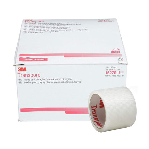 3M™ Transpore™ Medical Tape, 1 Inch x 1½ Yard