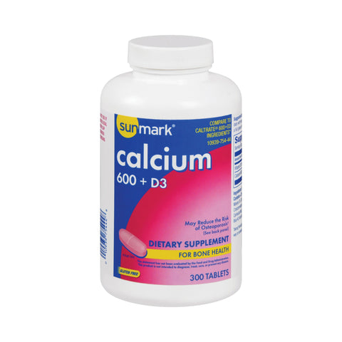 sunmark® Calcium / Vitamin D3 Joint Health Supplement, 300 Tablets per Box