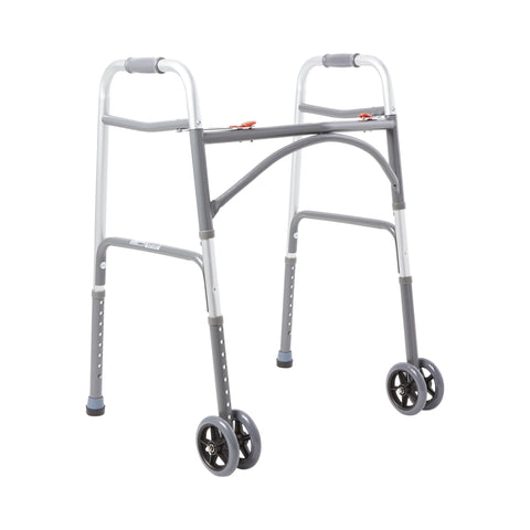 McKesson Folding Walker, 32   39 in., Silver, 500 lbs. Capacity, Steel