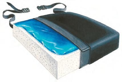 SkiL Care™ Bariatric Seat Cushion, 30 in. W x 2 in. D x 3 in. H, Gel / Foam, Black, Non inflatable