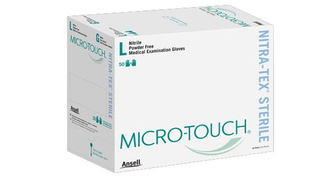 Micro Touch® Nitrile Extended Cuff Length Exam Glove, Extra Large, Blue