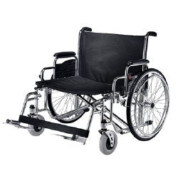 Merits Zion Bariatric Wheelchair with Removable Arm, Composite Mag Wheel, 28 in. Seat, Swing Away Footrest, 600 lbs