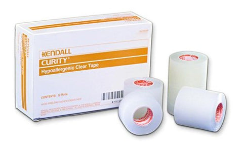 Kendall™ Hypoallergenic Clear Medical Tape, 3 Inch x 10 Yard