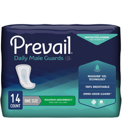 Prevail® Daily Male Guards Maximum Bladder Control Pad, 12½ Inch Length