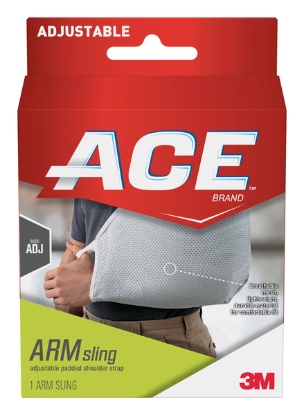 3M™ Ace™ Unisex Gray Cotton / Nylon / Polyester / Polyurethane Arm Sling, One Size Fits Most