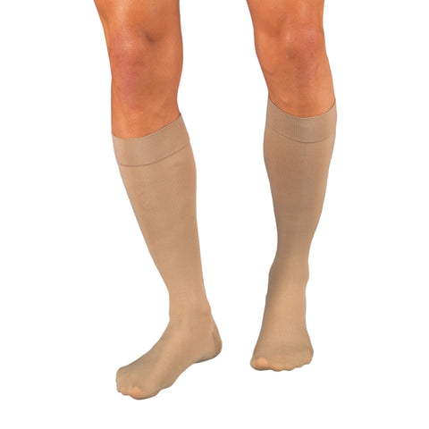 Relief® Compression Knee High Stockings, Large, Beige