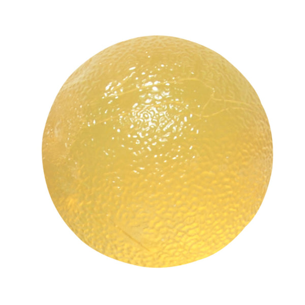 CanDo® Standard Circular Gel Squeeze Ball, Yellow, X Light