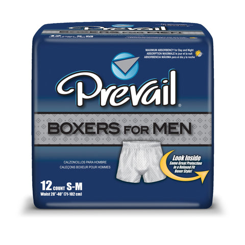 Prevail® Boxers for Men Maximum Absorbent Underwear, Medium