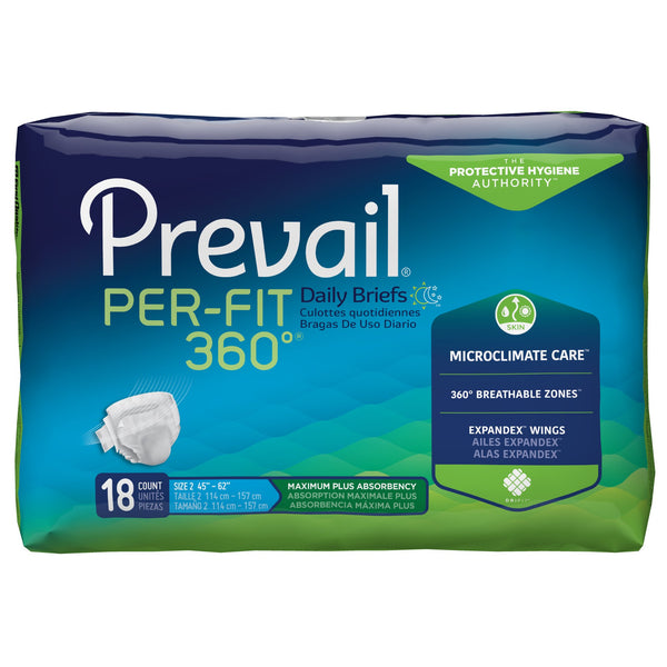 Prevail® Per Fit 360°™ Maximum Plus Incontinence Brief, Medium