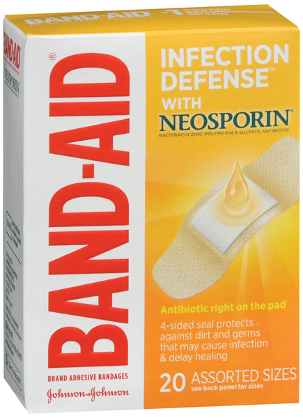 Band Aid® Infection Defense™ Bandages, Assorted Sizes