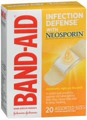 Band Aid® Infection Defense™ Bandages, Assorted Sizes