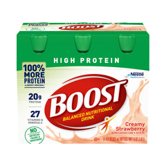 Boost® High Protein Strawberry Oral Supplement, 8 oz. Bottle, 6 Per Pack
