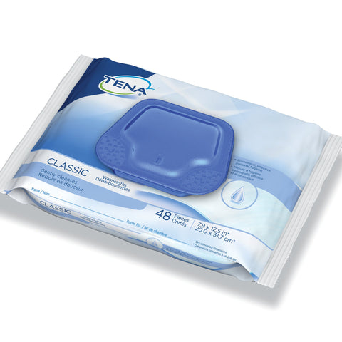 TENA® Scented Classic Washcloth, Soft Pack