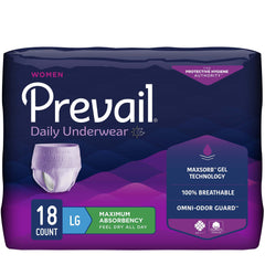 Prevail® For Women Daily Underwear Maximum Absorbent Underwear, Large