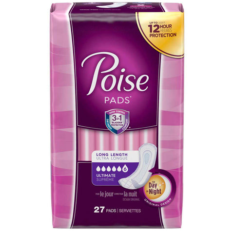 Poise® Ultimate Supreme Bladder Control Pad, 15.9 Inch Length