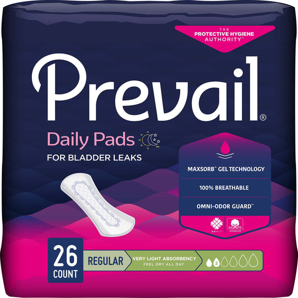Prevail® Daily Liner Very Light Bladder Control Pad, 7½ Inch Length