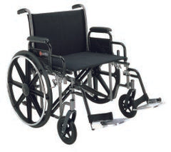 Merits Bariatric Wheelchair with Removable Arm, Composite Mag Wheel, 24 in. Seat