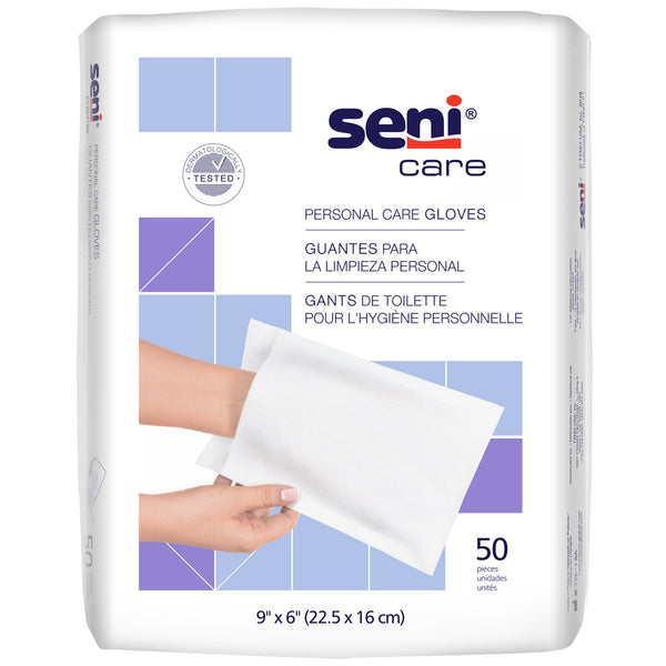 Seni® Care Wash Glove, 50 per Pack