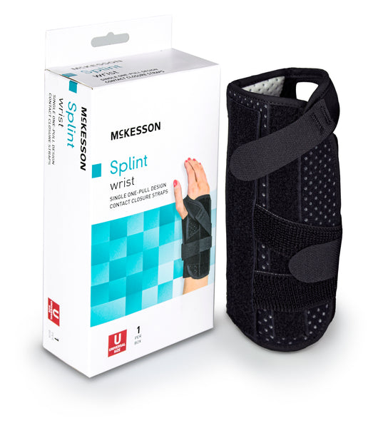 McKesson Left Wrist Splint with Single One Pull Design, One Size Fits Most
