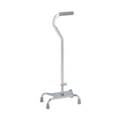 Carex® Offset Quad Cane with Large Base, Silver