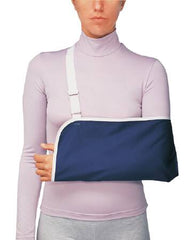 ProCare® Deep Pocket Economy Blue / White Polyester / Cotton Arm Sling, Large