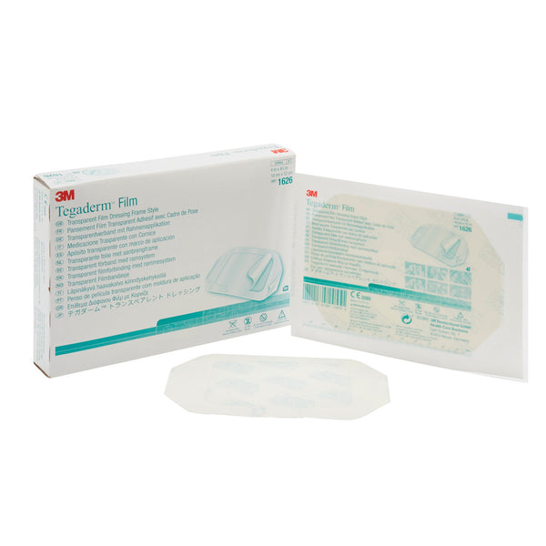 3M™ Tegaderm™ Rectangular Transparent Sterile Film Dressing, 4 x 4 3/4 Inch