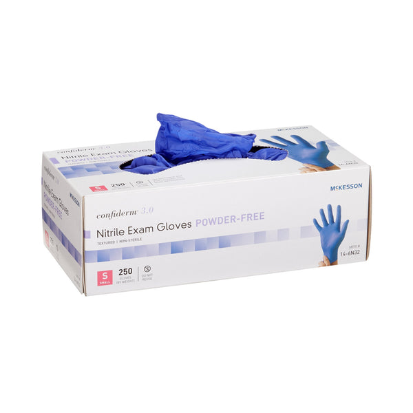 McKesson Confiderm® 3.0 Nitrile Gloves, Small, Blue