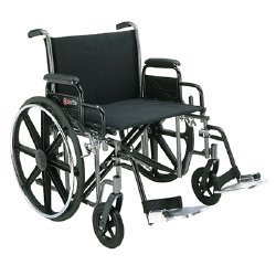 Merits Voyageur Bariatric Wheelchair with Removable Arm, Composite Mag Wheel, 22 in. Seat, Swing Away Footrest, 400 lbs