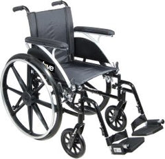 drive™ Viper Lightweight Wheelchair with Flip Back, Padded, Removable Arm, Composite Mag Wheel, 12 in. Seat, Swing Away Elevating Legrest, 300 lbs