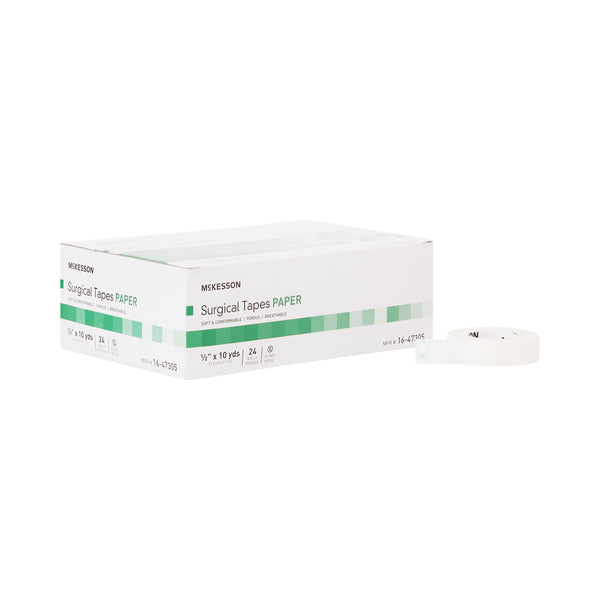 McKesson Paper Medical Tape, ½ Inch x 10 Yard, White