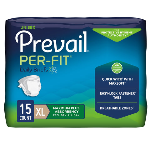 Prevail® Per Fit® Maximum Incontinence Brief, Regular