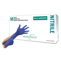 Ansell Micro Touch® Nitrile Gloves, Blue