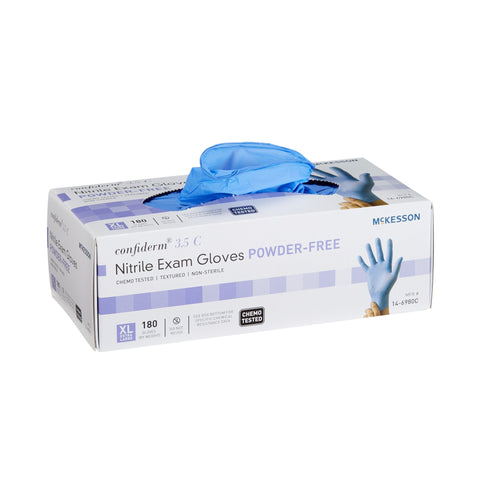 McKesson Confiderm® 3.5C Nitrile Gloves, Extra Large, Blue