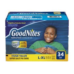 GoodNites® Absorbent Underwear, Large / Extra Large, 34 per Box