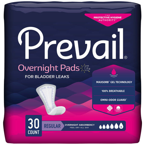 Prevail® Daily Pads Overnight Bladder Control Pad, 16 Inch Length