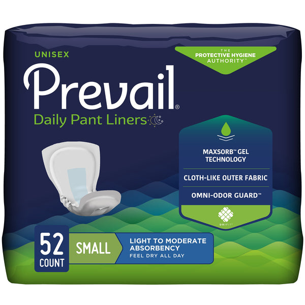 Prevail® Daily Pant Liners Light to Moderate Bladder Control Pad, 12½ Inch Length