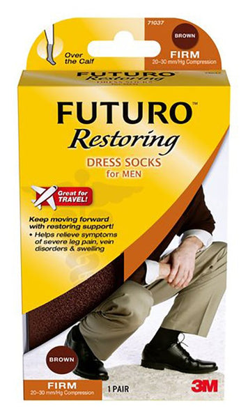 3M™ Futuro™ Restoring Dress Socks for Men Brown